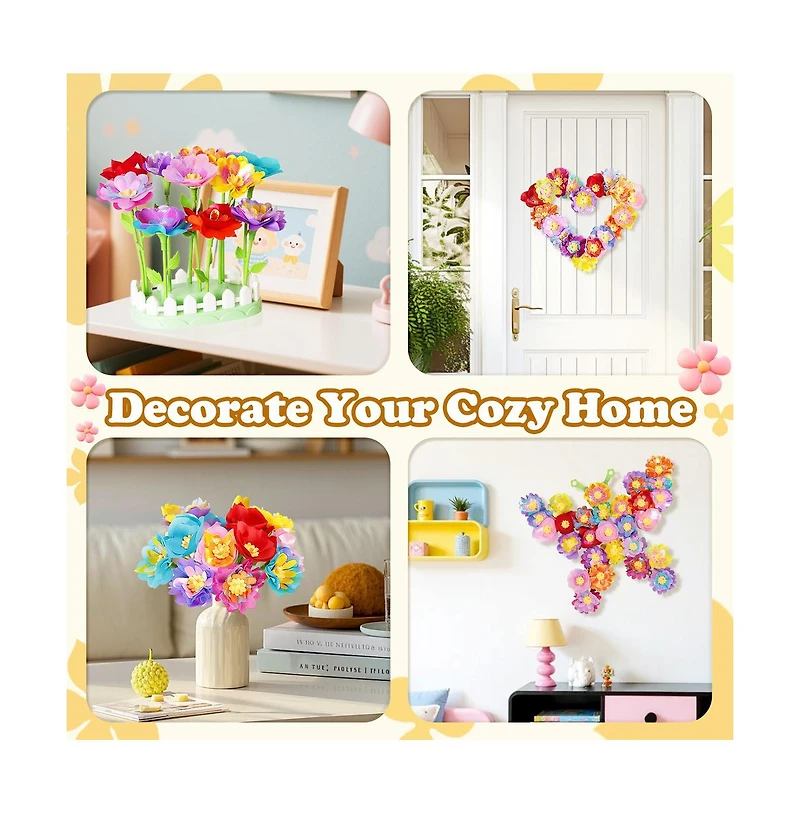 Bruce & Shark Diy Flower Craft Kit - Make 30+ Bouquets with Storage Box