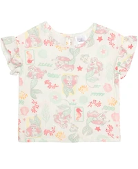 Disney Girls' 2T-6X Printed T-Shirt and Shorts, 2-Piece Set