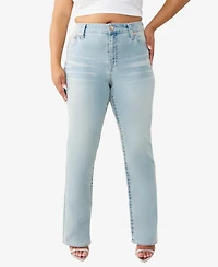 True Religion Plus Billie Mid-Rise Straight Big T Jeans