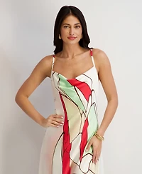 Siena Women's Cowl Neck Printed Dress