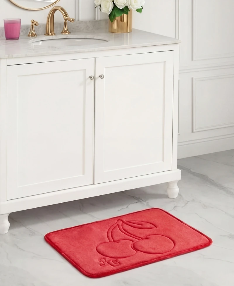Juicy Couture Cherry Quilted Memory Foam Bath Mat, 17" x 24"