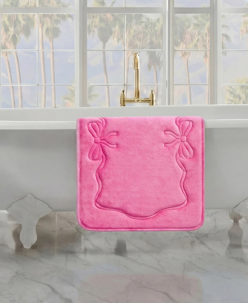Juicy Couture Ribbon Border Quilted Memory Foam Bath Mat