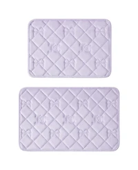 Juicy Couture Bow Lattice Orchid Quilted Memory Foam 2-Pc. Bath Mat