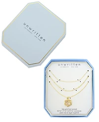 Unwritten Cubic Zirconia and Mother of Pearl Floral Pendant Trio Necklace Set