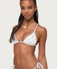 Edikted Women's Luz Beaded Triangle Bikini Top