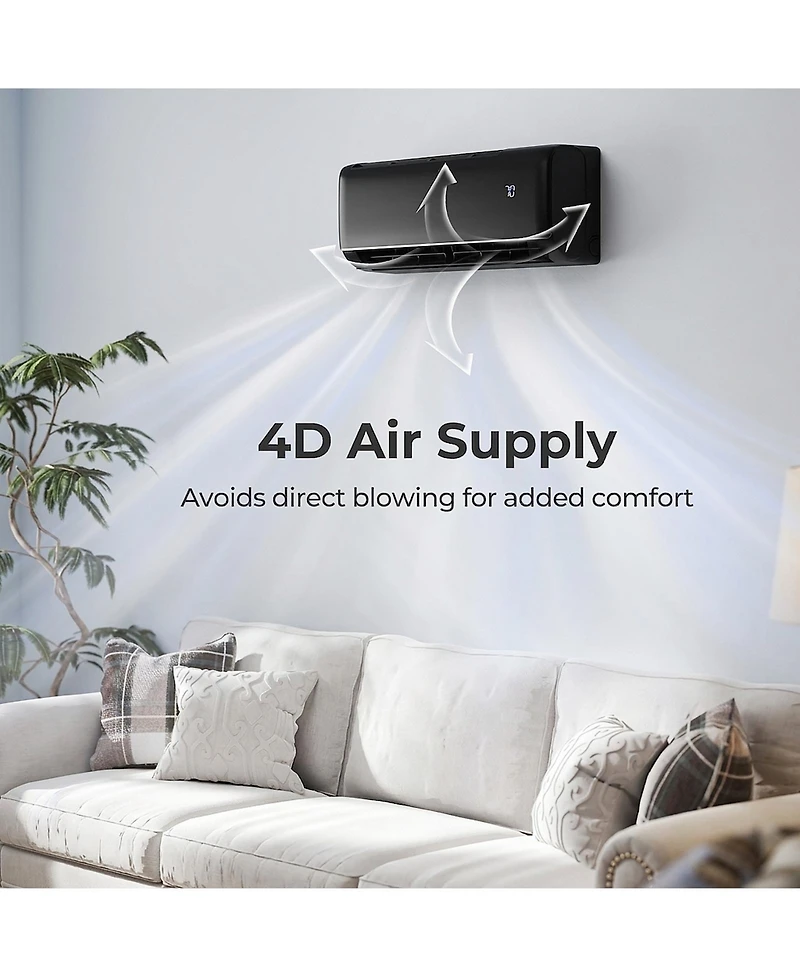 Vebreda 12000 Btu 22 Seer2 115V WiFi Enabled Mini Split Ac Compatible with Alexa