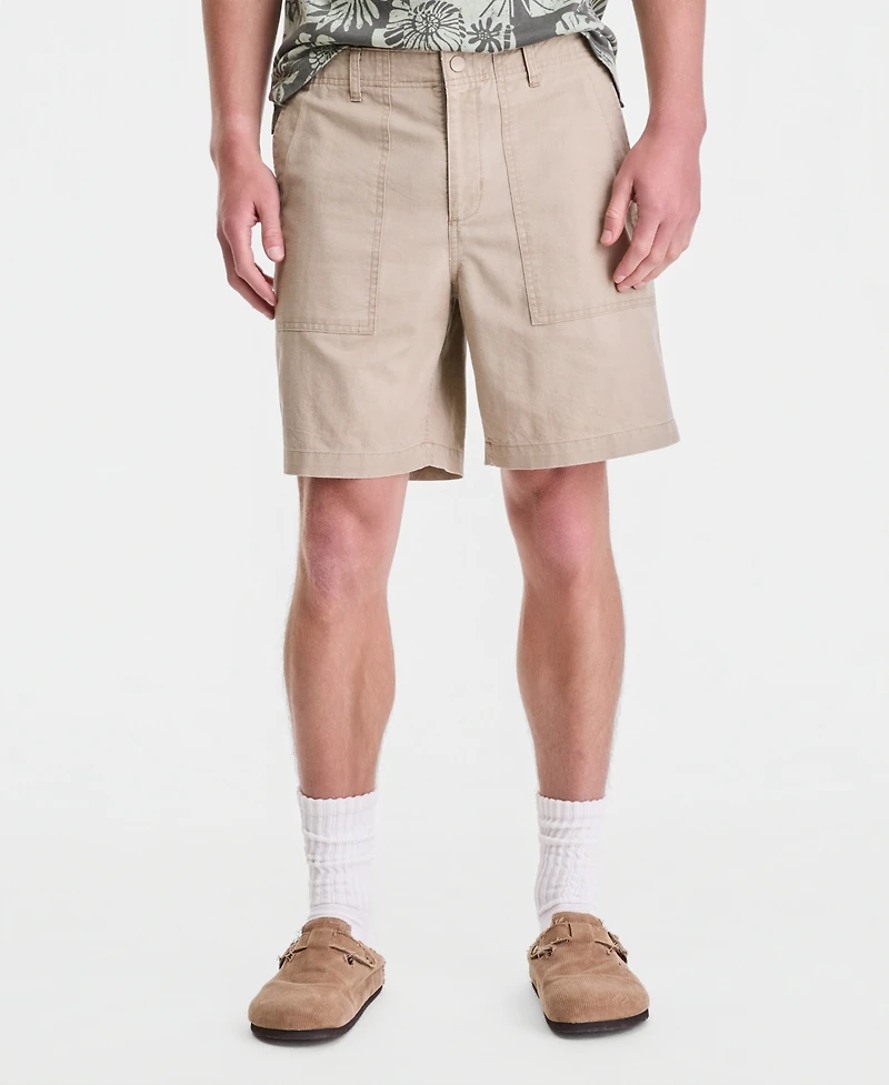 Sun + Stone Men's Cotton & Linen 8" Shorts, Macy's Exclusive