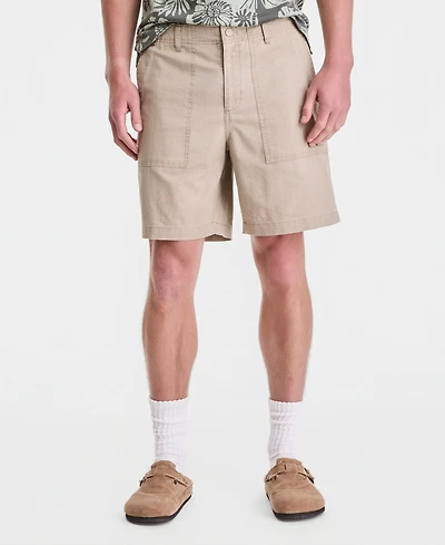 Sun + Stone Men's Cotton & Linen 8" Shorts, Macy's Exclusive