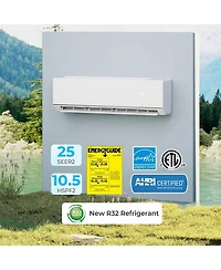 Vebreda Energy Star Certified 18000 Btu 25 Seer2 208-230V Mini Split Heat Pump Heating