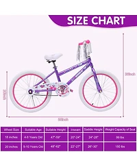 20-inch Kids Bike with Removable Training Wheels, Adjustable Seat and Handlebar for 3-8 Years Olds