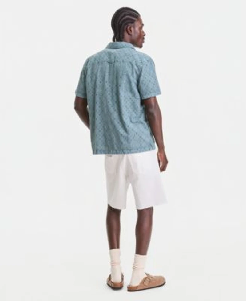 Sun Stone Mens Cotton Eyelet Camp Shirt T Shirt Denim Shorts Macys Exclusive