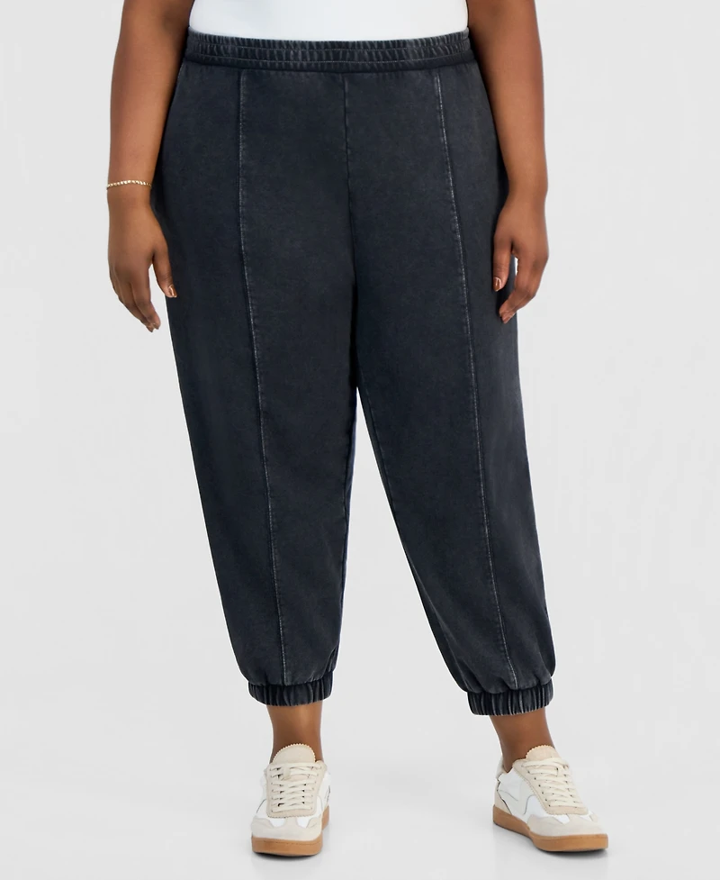 And Now This Trendy Plus French Terry Balloon Jogger Pants