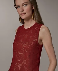 Donna Karan New York Women's Sleeveless Sheer Sweater