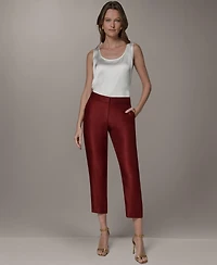 Donna Karan New York Women's Mid-Rise Straight-Leg Pants