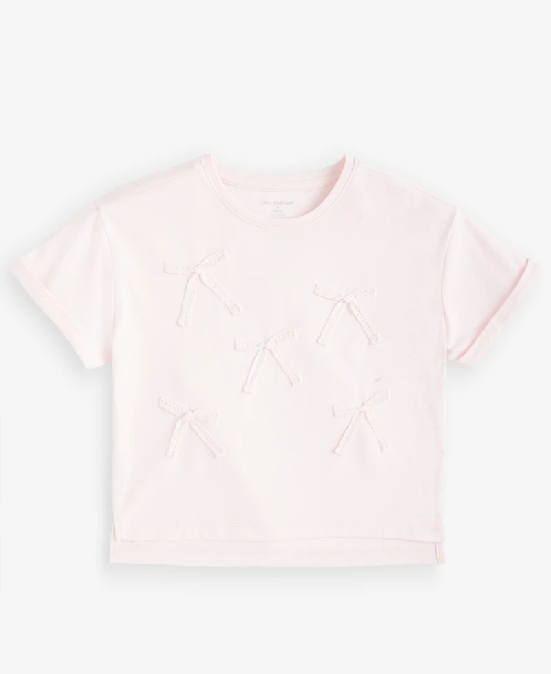 Epic Threads Girls' Xs-xl Bow Boxy T-Shirt, Macy's Exclusive