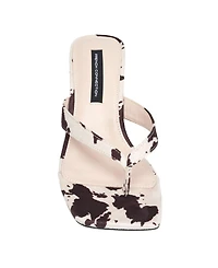 French Connection Womens Trinity Thong Kitten Heel