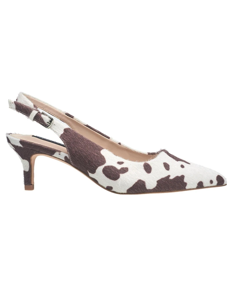 French Connection Womens Quinn Cowprint Heel