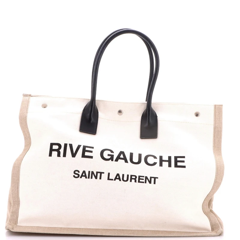 Pre-Owned Saint Laurent Large Rive Gauche Shopper Tote Canvas