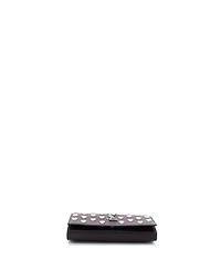 Pre-Owned Saint Laurent Classic Monogram Wallet on Chain Studded Leather