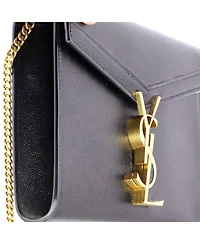 Pre-Owned Saint Laurent Small Cassandra Chain Shoulder Bag Leather