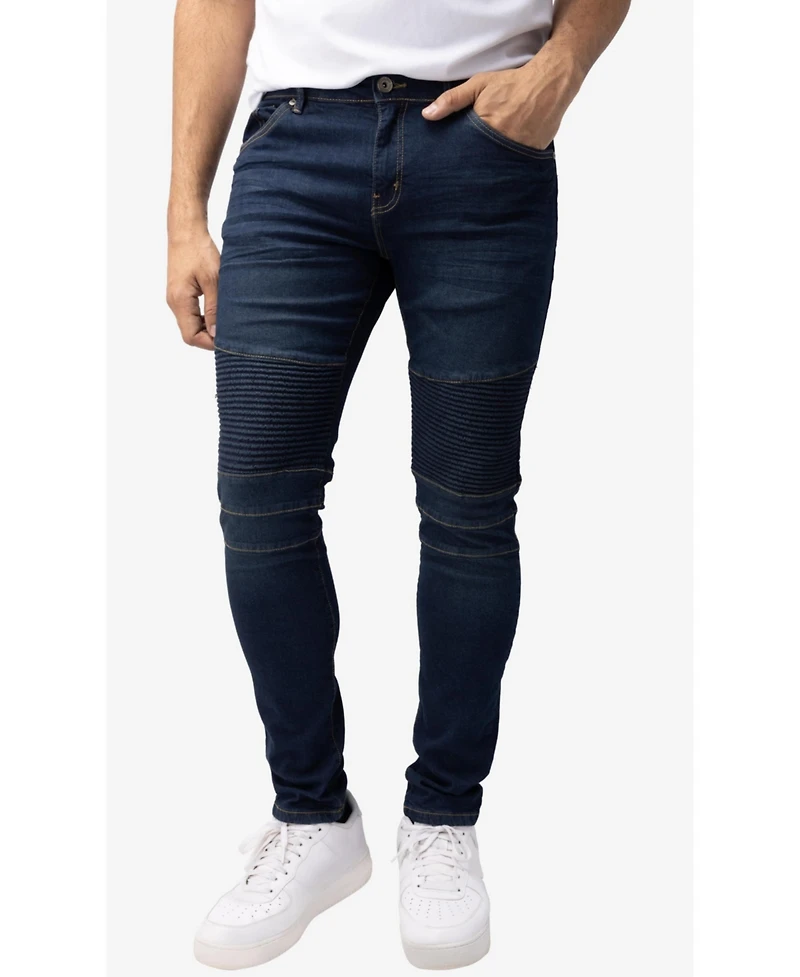 Raw X Men's Skinny Fit Moto Jeans