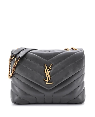 Pre-Owned Saint Laurent Small Loulou Shoulder Bag Matelasse Chevron Leather