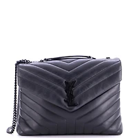 Pre-Owned Saint Laurent Medium Loulou Shoulder Bag Matelasse Chevron Leather