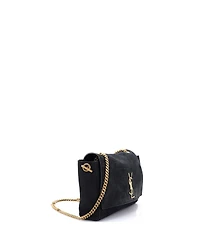 Pre-Owned Saint Laurent Medium Classic Monogram Reversible Shoulder Bag Embossed Nubuck and Suede