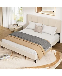 gaomon Platform Bed Frame with 3-Level Adjustable Headboard