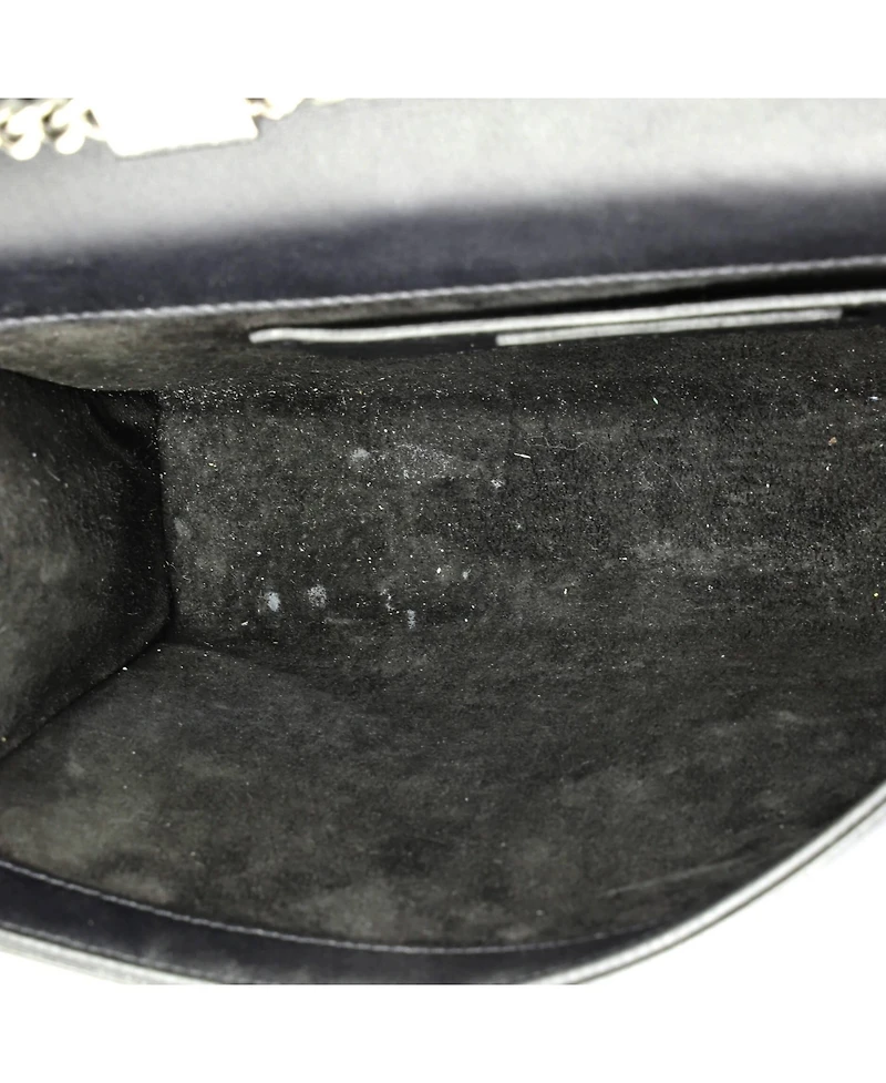 Pre-Owned Saint Laurent Medium Classic Monogram Crossbody Bag Embellished Leather