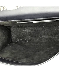 Pre-Owned Saint Laurent Medium Classic Monogram Crossbody Bag Embellished Leather