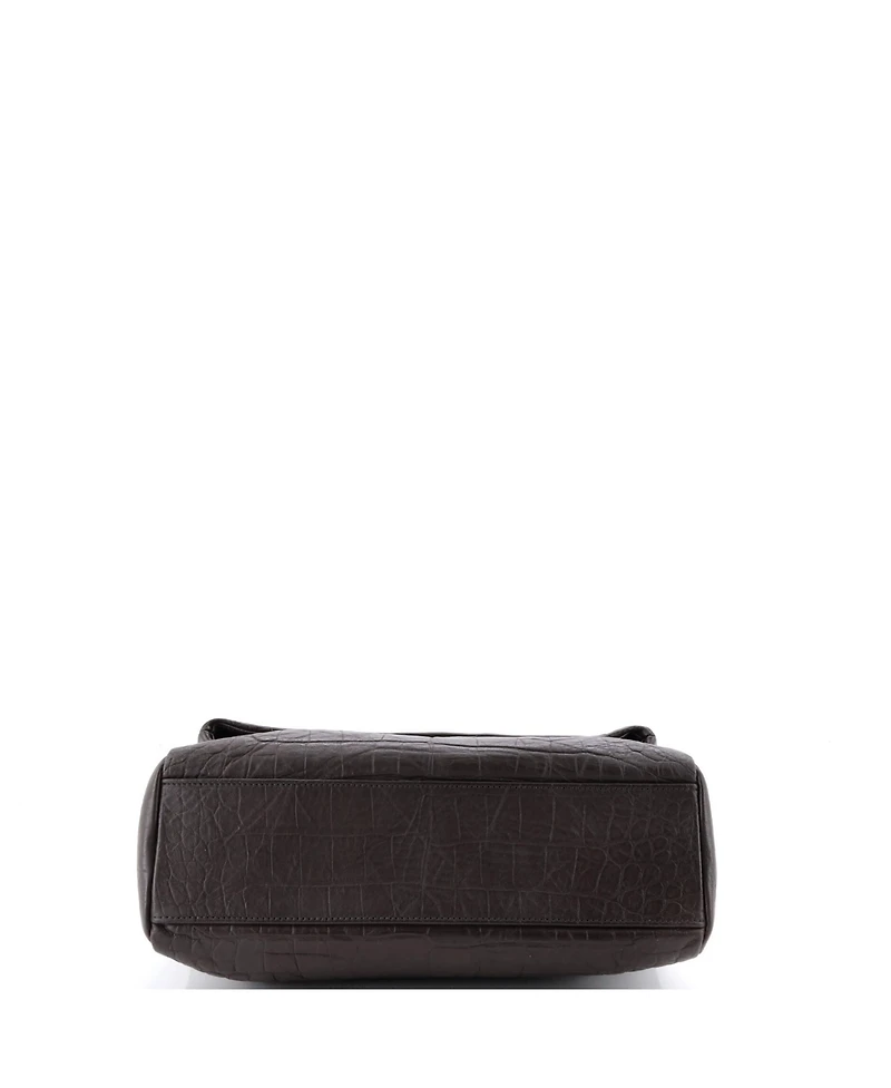 Pre-Owned Saint Laurent Medium West Hollywood Shoulder Bag Embossed Leather