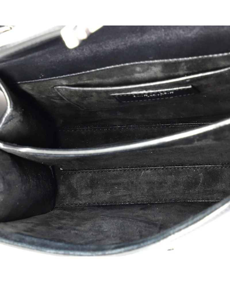 Pre-Owned Saint Laurent Mini Cassandra Top Handle Bag Canvas with Leather