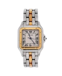 Pre-Owned Cartier Panthere de Cartier Quartz Watch in Stainless Steel and Gold 27mm