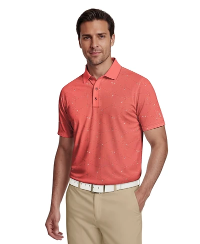 Pga Tour Men's Novelty Print Short-Sleeve Polo Shirt