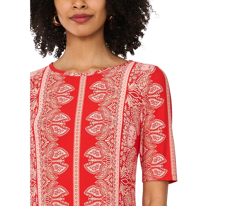 Vince Camuto Women's Crewneck Printed Maxi Dress