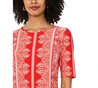 Vince Camuto Women's Crewneck Printed Maxi Dress