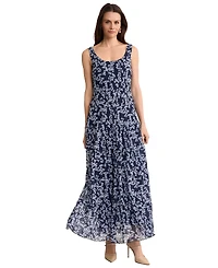 Jones New York Women's Printed Tiered Maxi Dress