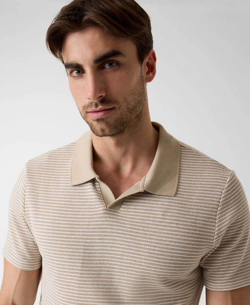 Guess Men's Hunter Stripe Knit Short-Sleeve Polo Shirt
