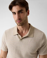 Guess Men's Hunter Stripe Knit Short-Sleeve Polo Shirt
