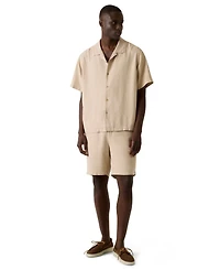 Guess Men's Linen Coast Rayon Relaxed Short-Sleeve Shirt