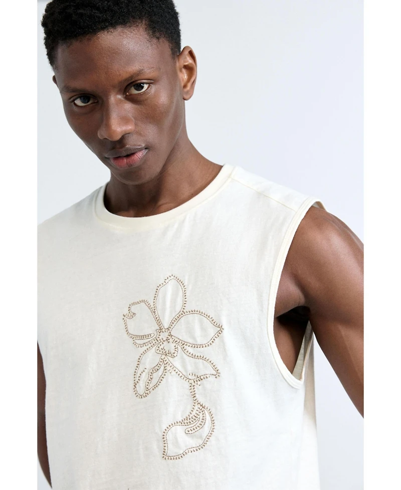 Desigual Men's Embroidered spaghetti strap top