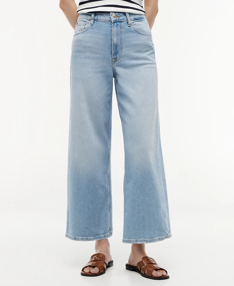 Tommy Hilfiger Women's Stretchy Wide-Leg Jeans