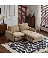Streamdale Furniture 69" 3-Piece L-Shaped Modular Sectional Sofa with Ottoman