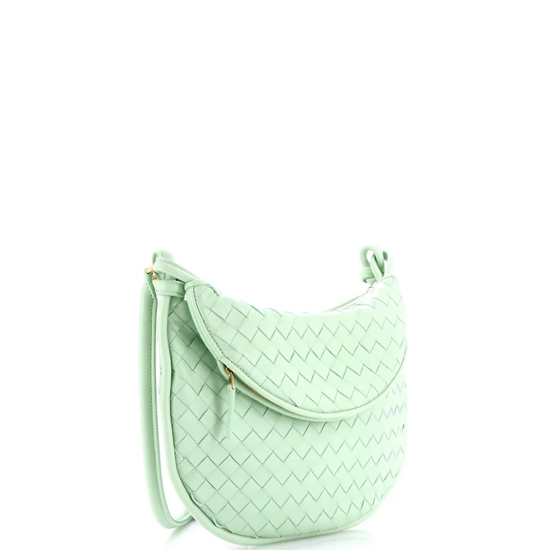 Pre-Owned Bottega Veneta Medium Gemelli Shoulder Bag Intrecciato Leather