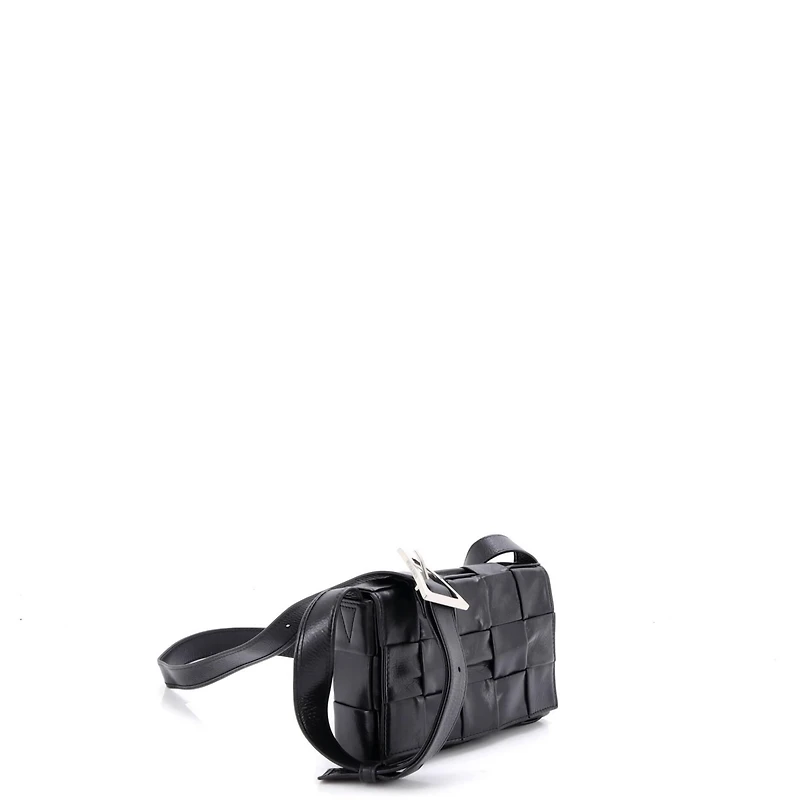 Pre-Owned Bottega Veneta Cassette Crossbody Bag Maxi Intrecciato Leather