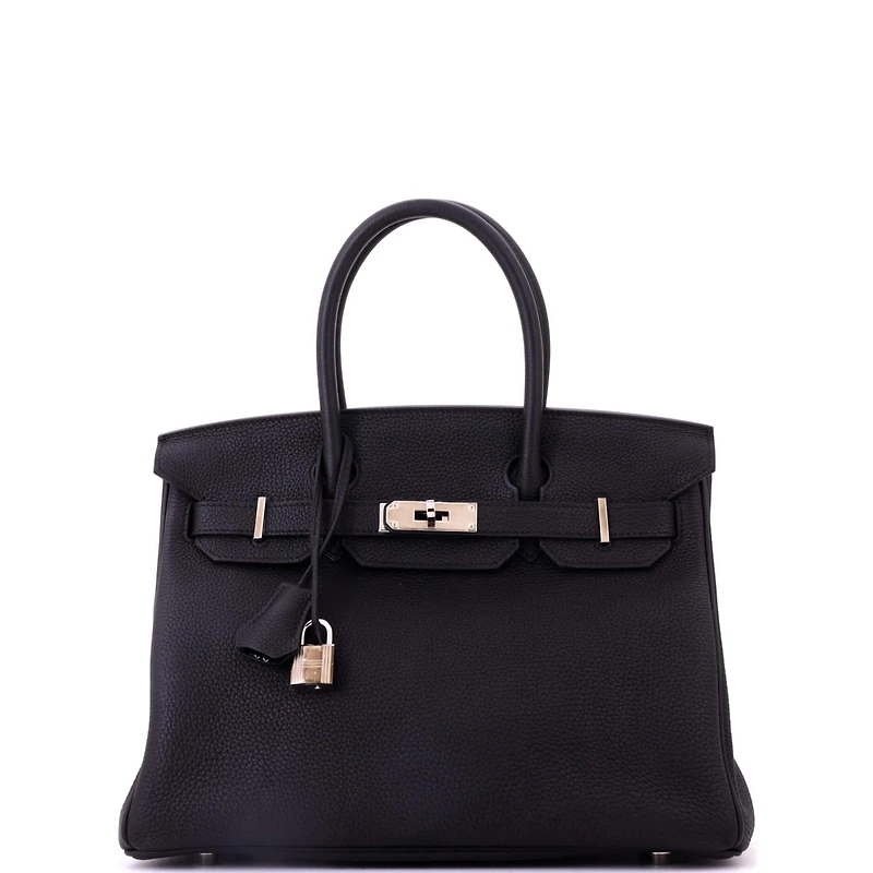 Pre-Owned HERMES Birkin Handbag Togo with Palladium Hardware