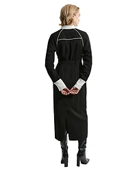 Karen Millen Women's Contrast Collar Midi Dress