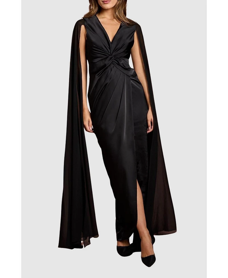 Coast Women's Satin Cape Sleeve Maxi Dress