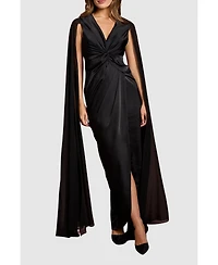 Coast Women's Satin Cape Sleeve Maxi Dress